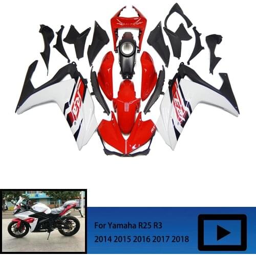 For YAMAHA YZFR25 YZFR3 2015 2016 2017 2018 ABS plastic fairing kit, motorcycle R25 R3 15 16 17 18 body shell protective fairing
