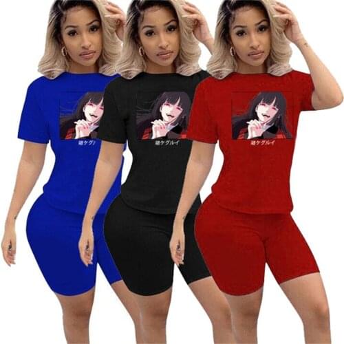 Women Tracksuit Summer T Shirts And Shorts Suit Letter Print Top Tees 2 Pieces Set Joggers Sport Outfit for Woman Matching Sets
