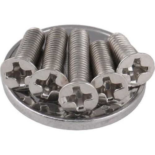 50pcs M1.6 Cross countersunk head Machine screw Flat head Phillips screw Nickel plating 3mm-6mm Length