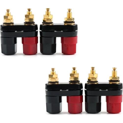 Artudatech 30 Pcs Double Gold-Plated Terminal For 4mm Banana Plug Power Amplifier Speakers Connector Parts