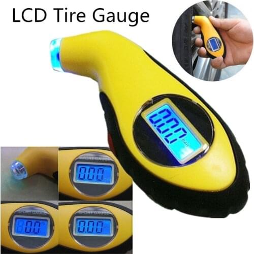 Auto Motorcycle Tyre Pressure Digital Meter Mini Diagnostic Tool Car Styling Detector Tire Pressure Gauge Portable LCD Display