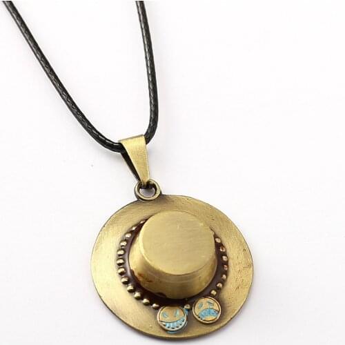 ONE PIECE Necklace Ace Hat Pendant Necklace Friendship Men Women Anime Jewelry Choker Accessories YS11448