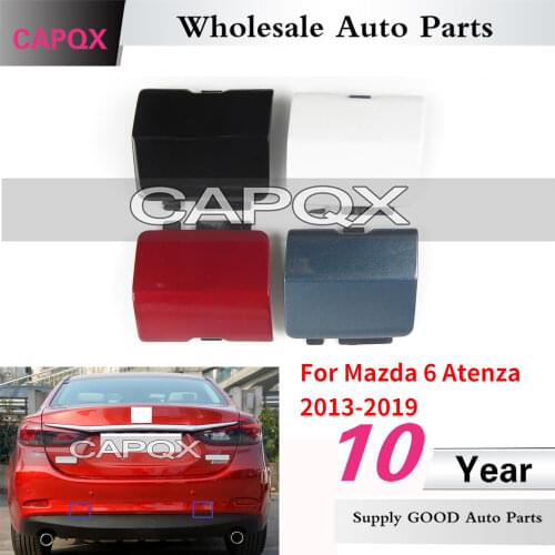 CAPQX 1PCS For Mazda 6 Atenza 2013-2019 Rear Bumper Trailer Cover Rear Bumper-Tow Bracket Cover Tow Hauling Hook Shell