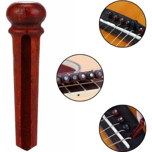 Pure Cocobolo Wood Acoustic Guitar Bridge Pins Abalone Pin Guitarra Guitar Pearl String Dot Accessories Nails Durable Inlay I1W7