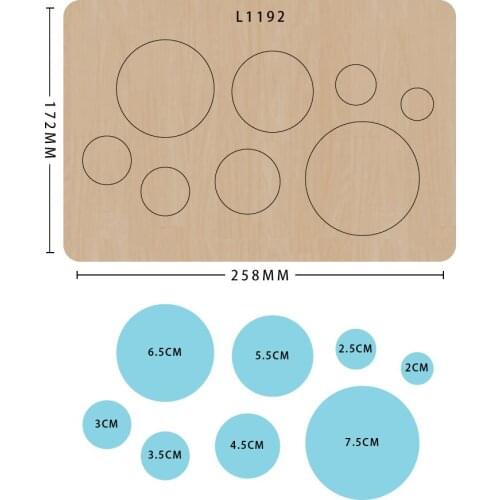 Circles Of Different Sizes Wooden Cutting Dies For Scrapbooking Making Decor Supplies Dies Template
