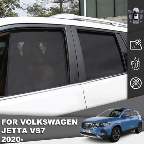 Magnetic Car Sunshade Front Windshield Door Mesh Frame Curtain For Volkswagen Jetta VS7 2020-2021 Foldable Side Window Sun Shade