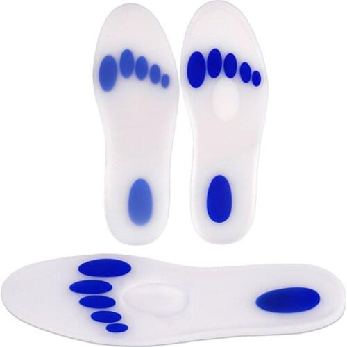 Stretch Breathable Deodorant Running Cushion Insoles For Feet Man Women Insoles For Silicone Shoes Sole Orthopedic Pad Damping