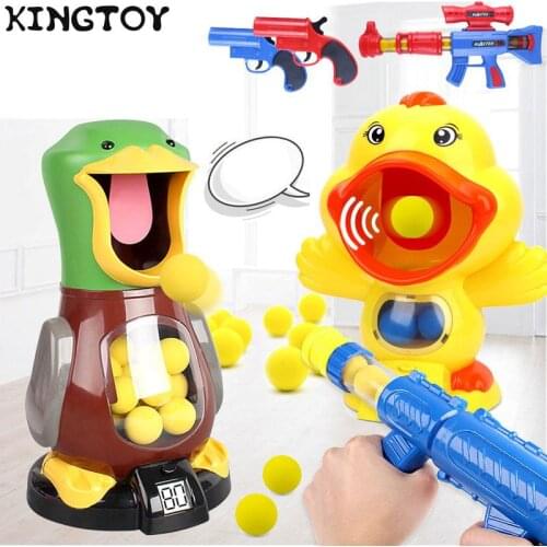 Battle Toy Shooting Bullet Airsoft Air Gun Duck Electronic Dynamic Music Eva Foam Ball Air Gun Toys For Kids Angry Lion Bear
