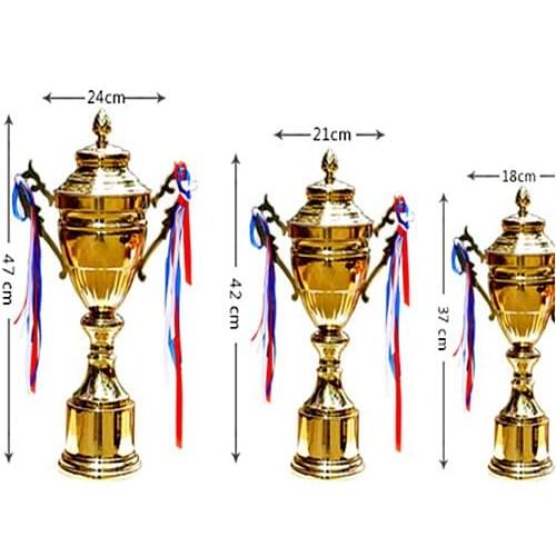 World Cup trophy football cup blue ball volleyball table tennis free engraving design metal trophy new style crafts statue
