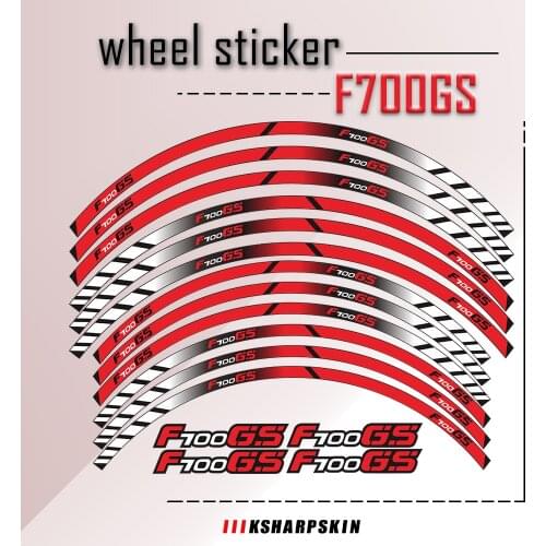 Hot Reflective Wheel Styling Stickers Front Rear Rims High Adhesion Sticker Waterproof Rim Decals For BMW F700GS F 700GS F700 GS