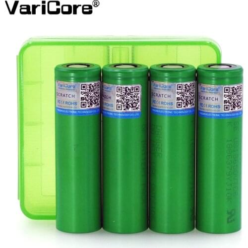 4PCS VariCore VTC6 3.7V 3000 mAh 18650 Li-ion Battery 30A Discharge for US18650VTC6 batteries +18650 Battery Storage box