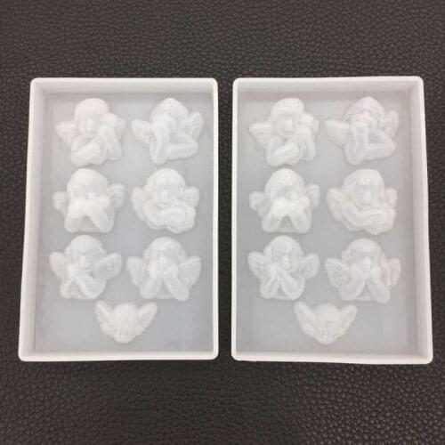 Little Angel Shape Silicone Mold DIY Clay UV Epoxy Resin Molds Pendant Jewelry Making Mould R58E
