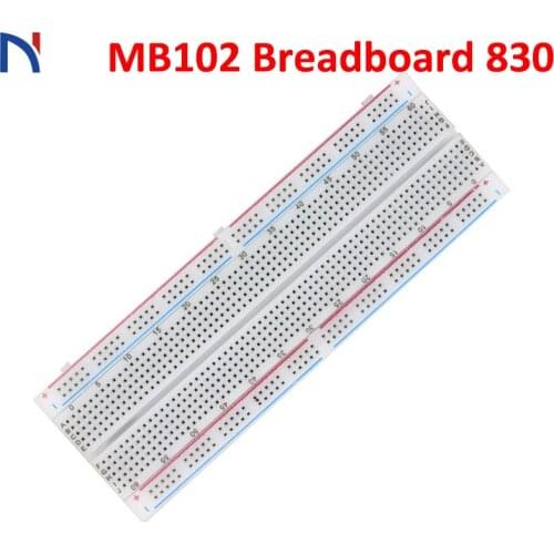 MB102 Breadboard 830 Point Solderless PCB Bread Board Protoboard MB-102 MB102 Prototype Test Develop DIY for arduino