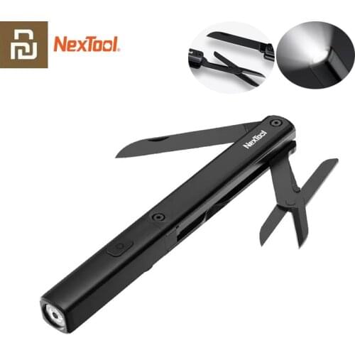 Youpin NexTool Multifunctional 3 in 1 Pen Tools N1 Flashlight Scissors USB Rechargeable IPX4 Waterproof Portable Outdoors Tools