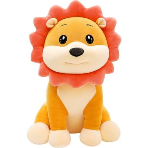 50-70cm Lion Pillow Plush Doll Stuffed Toy Cute Little Lion Anime Cushion for Kids Birthday Gift