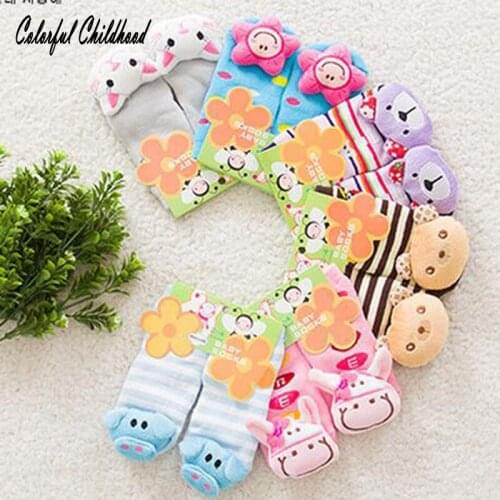 Adorable Baby Socks Newborn Cotton Boys Girls Anti-slip Socks cartoon animal design Bebe Socks 0-2years