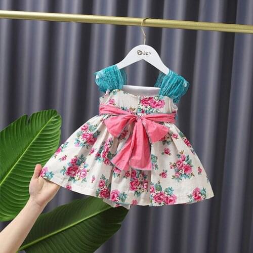 Baby girls one year birthday dress kids party tutu dresses wholesale