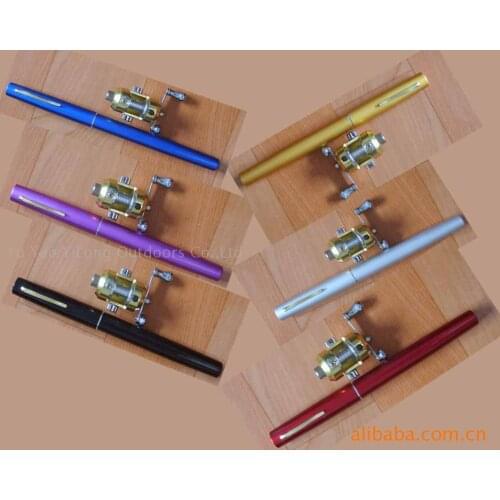 Whole Sale 100sets/lot 1M pen fishing rod pen fishing w Mini Fishing Reels Fishing rod set Free Shipment