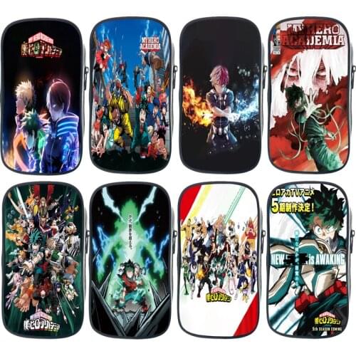 Children My Hero Academia Season 5 Pencil Case Kids Cartoon Zipper Stationery Bag Boys Girls Gift Students Anime Pencil Box