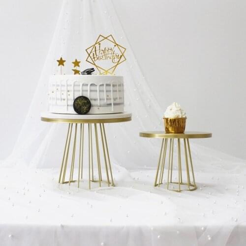 White Cake Stand Metal Dessert Table Cake Tray Christmas Birthday Party Macaron Cupcake Rack Stand For Wedding