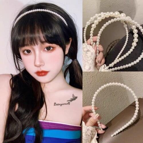 Korea all-match pearl headband headband press hairpin lady temperament headband Korean hair accessories female