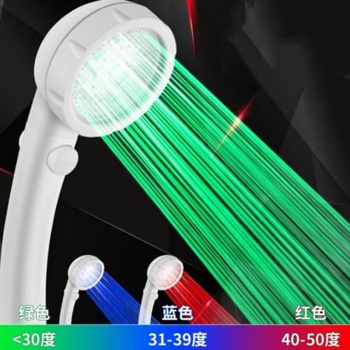 Hot 3/7Color Changing LED Bath Shower Adjustable Jetting Head High Pressure Saving water Bathroom Anion Filter Shower SPA Nozzle