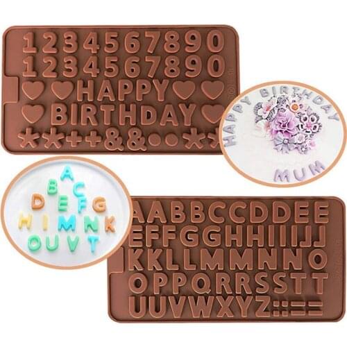 Sugarcraft Letter/Number Silicone Mold Fondant Mold Cake Decorating Tools Chocolate Mould Kitchen Baking Dessert Decorator