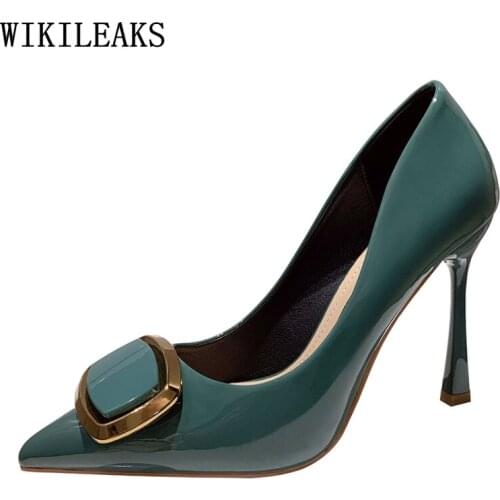 High Heels Sexy Patent Leather Pumps Women Shoes Wedding Shoes for Women Bride Party Shoes for Women Zapatos De Mujer Zapatos