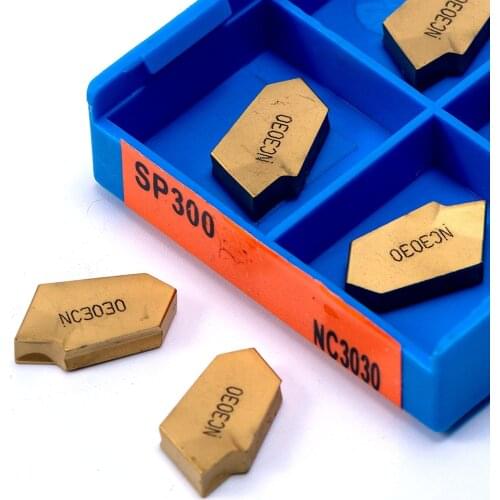 10PCS Slotted blade SP300 PC9030 NC3020 NC3030 3mm carbide insert metal lathe tools sp 300 Cutting blade