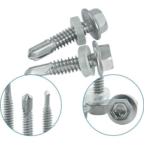 LUHUICHANG M5.5 410 stainless steel External Hexagonal Self Drilling Screw Bolt Tapping Drilling Tail Screw