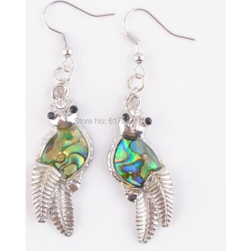 10 Pairs Fashion Women Jewelry New Zealand Abalone Shell Beads Dangle Earrings TR572