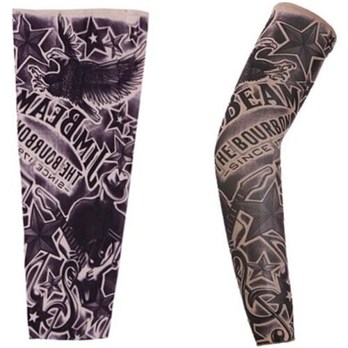 38cm Tattoo Print Cycling Bike Bicycle Arm warmers 1pc Arm Warmers Cuff Sleeve Cover Anti UV Protection Oversleeve Novel Cool