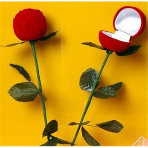 1pc Wedding Magic - Rose to Ring Box Magic Tricks Romantic Magia Party Bar Gimmick Accessory Props Comedy