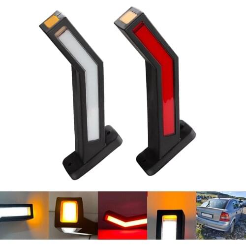2PCS Waterproof Trailer LED Side Marker Lighting Outline Marker Truck Light Neon Stalk Side Marker Light