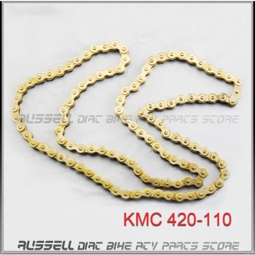 420-110L KMC CHAIN Drive 420 110 LINKS 70cc 90cc 110cc 125cc ATV QUAD PIT DIRT BIKE XR/CRF50 CRF70 Motorcycle Motorcross