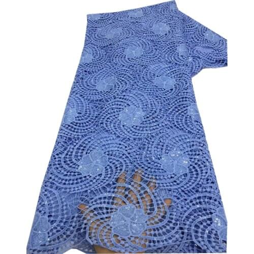 African Lace Fabric With Sequins French Mesh Lace Fabric Guipure Cord Lace Fabric Milk Silk Laces For Wedding Sewing x18-48