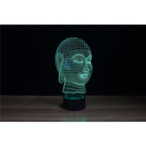 Free Shipping 3D Reception Room Led Nite Light Buddha Shape with FCC and UL Certificate YJM-2929