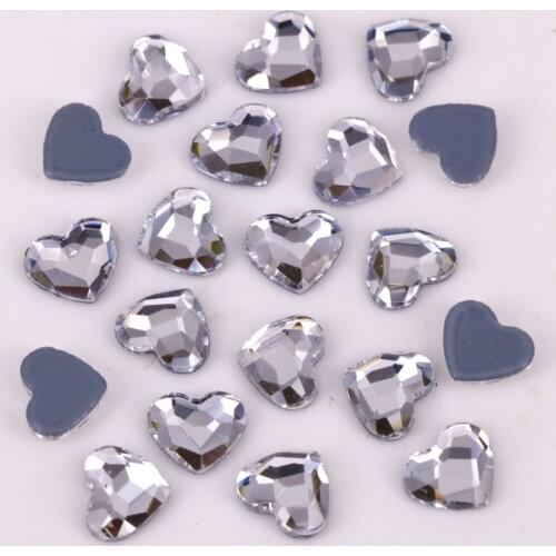 Lead Free! High Quality 6mm,7mm,10mm Heart Flat Back Hotfix Rhinestones / Iron On Flat Back Crystals