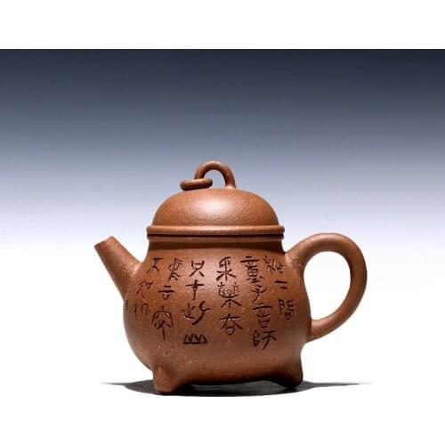 Chang tao 】 recommended yixing teapot pure handmade ceramic tea-pot colorful old mud three-legged 170 cc