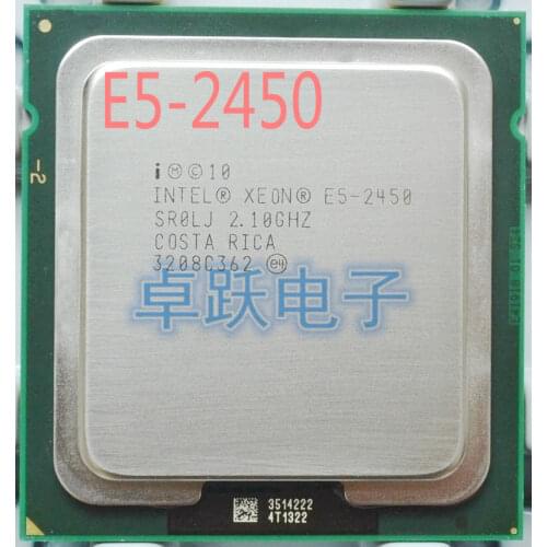 E5-2450 Original Intel Xeon E5 2450 2.10GHz 8-Core 20MB SmartCache DDR3 1600MHz FCLGA1356 TPD 95W free shipping