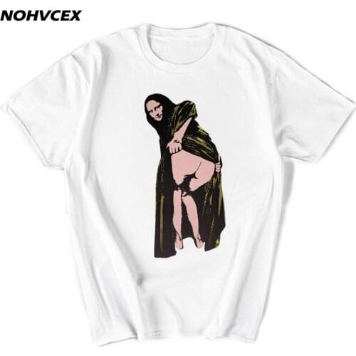 Summer Style T-Shirt Mona Lisa Short Sleeve O-Neck Customized Man Tees