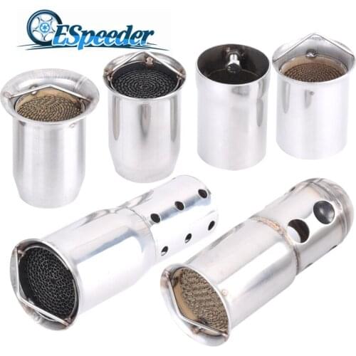 ESPEEDER For 51mm 60mm Inlet Motorcycle Exhaust Muffler Adjustable DB Killer Silencer Noise Sound Eliminator For Honda YAMAHA