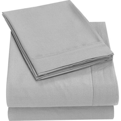 Outlet percale solid patchwork bed sheet fitted sheet pillow case set king queen full twin size bed linen set