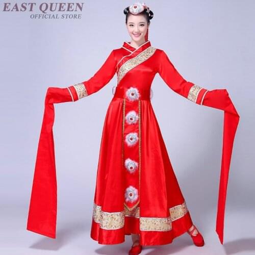 Tibetan Dance Costume Classical Water Sleeves Ethnic Dance Costume Minority Costumes Tibetan Plateau Dancewear XXXL FF047 YQ