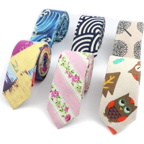 New Style High Quality Informal Tie Cotton Linen Necktie Mens Famliy Party Neckties Designer Handmade Ties Clothing Accessories