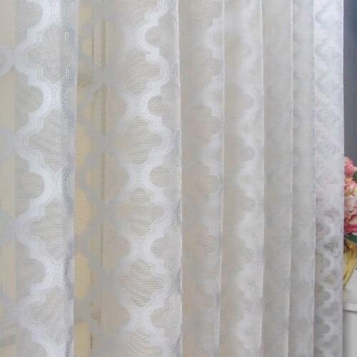 Small Diamond-shaped American Velvet Tulle for Living Dining Room Bedroom Modern Warp-knitted Screen White Velvet Tulle Custom