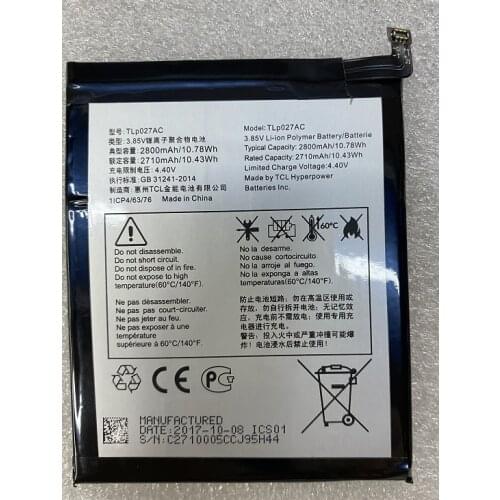 HST New Battery 2800mAh TLP027AC TLP027AJ Battery for Alcatel A5 LED 5085D 5085Y Idol 5 6085D PULSEMIX OT5085C Batteries