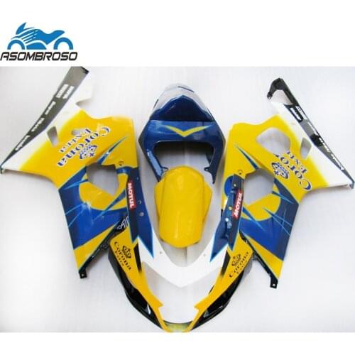 New arrival motorcycle Fairing kit For SUZUKI K4 K5 GSXR 600 750 2004 2005 plastic racing gsxr600 fairings LX72 yellow blue