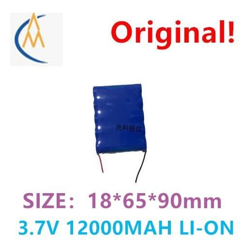 Original 18650 lithium rechargeable battery 12000mah 3.7V with cable head 5 and fishing lighting solar energy