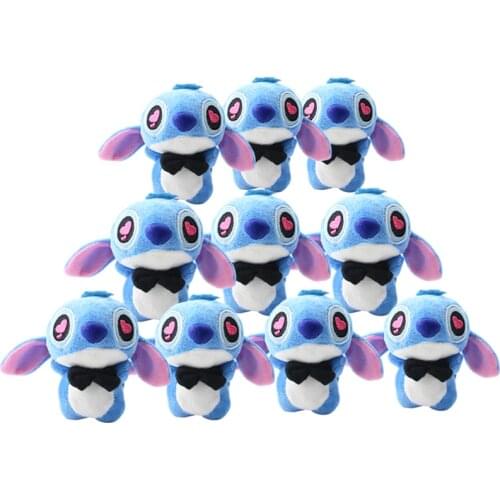 50pcs/set 8cm Lilo and Stitch Plush Pendant Soft Stuffed Kawaii Decoration Doll Toy Gift